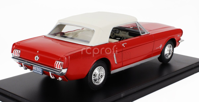 Edicola Ford usa Mustang 1965 - Con Vetrina - With Showcase 1:24 Červená Bílá