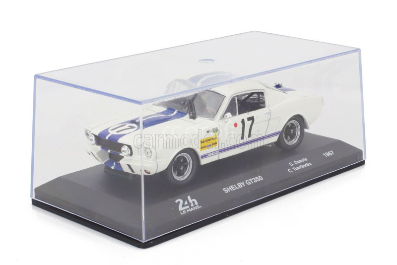Edicola Ford usa Mustang Shelby 350gt 4.7l V8 Coupe Team C.dubois N 17 24h Le Mans 1967 Claude Dubois - Chris Tuerlinckx 1:43 Bílá Modrá