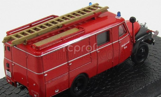 Edicola Hanomag Lf8 Al 28 Truck Werksfeuerwehr Toging Fire Engine 1958 1:72 Červená Černá