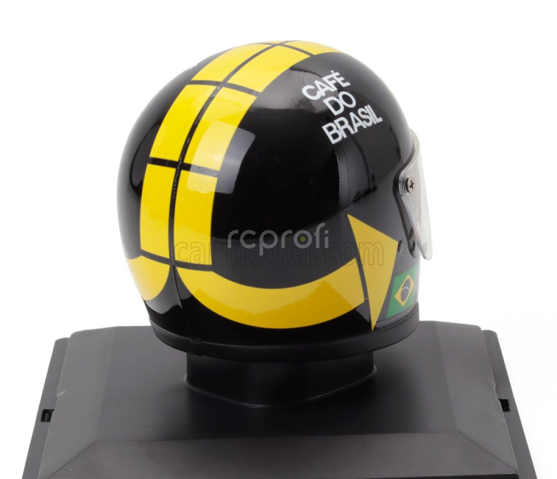 Edicola Helmet Casco Helmet Carlos Pace 312pb Team Sefac Spa Ferrari Season 1973 1:5 Černá Žlutá
