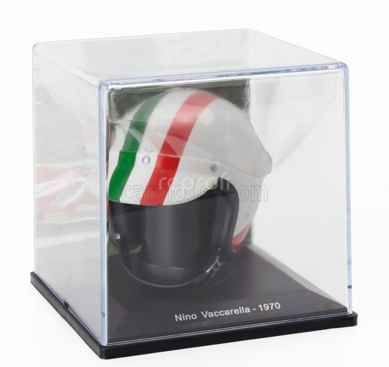 Edicola Helmet Casco Helmet Nino Vaccarella 512s Team Sefac Spa Ferrari Season 1970 1:5 Bílá Červená