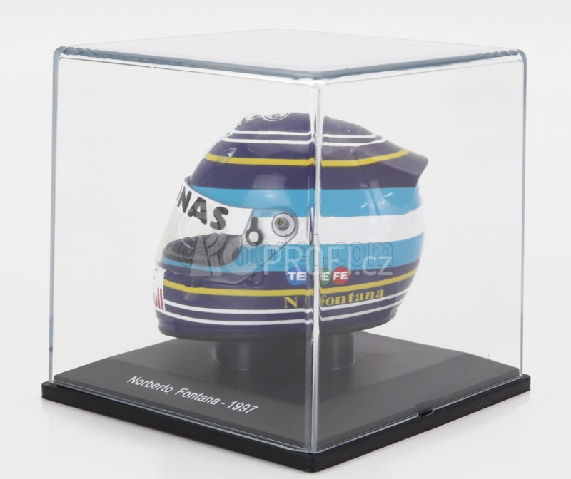 Edicola Helmet F1  Casco - C16 Ferrari N 17 Season 1997 Norberto Fontana 1:5 Modrá Bílá Černá
