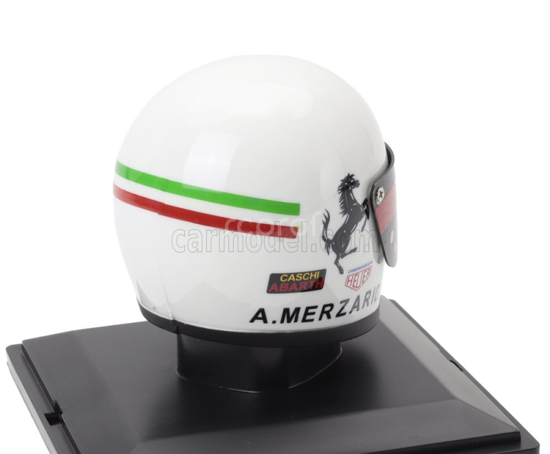 Edicola Helmet F1  Casco Helmet Arturo Merzario 312 B3 Team Ferrari Season 1973 1:5 Bílá