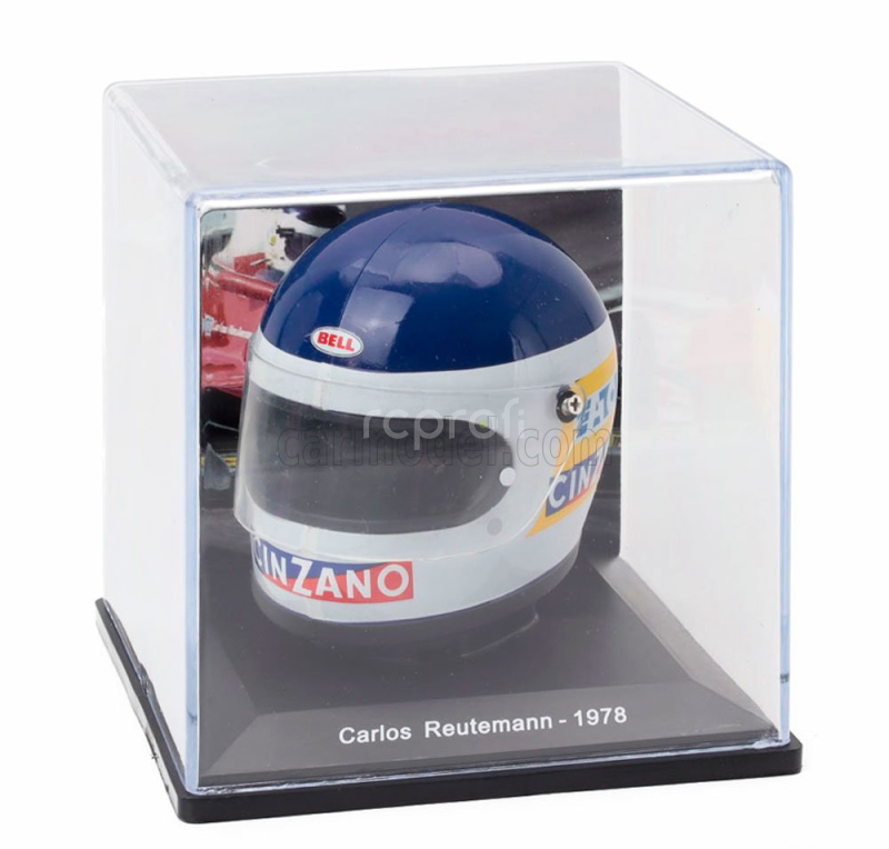 Edicola Helmet F1  Casco Helmet Carlos Reutemann 312 T3 Team Ferrari Season 1978 1:5 Bílá Žlutá Modrá