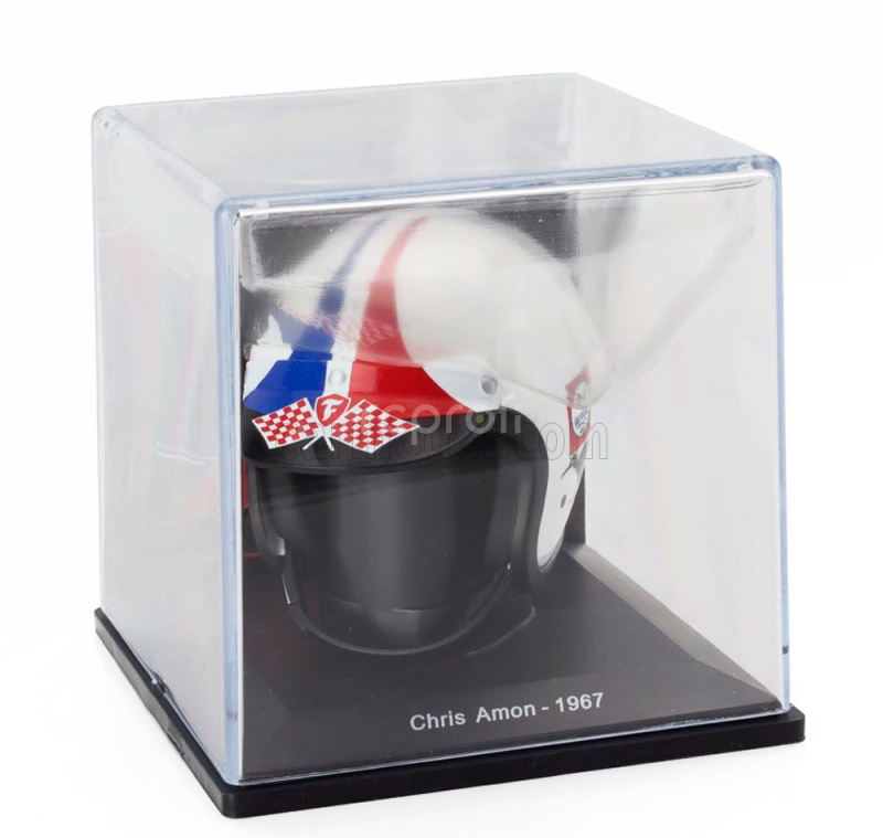 Edicola Helmet F1  Casco Helmet Chris Amon Team Ferrari 312 F1-67 Season 1967 1:5 Bílá