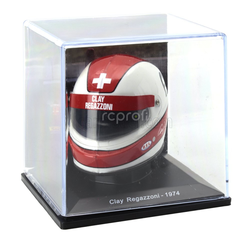 Edicola Helmet F1  Casco Helmet Clay Regazzoni 312 B3 Team Ferrari Season 1974 1:5 Bílá Červená