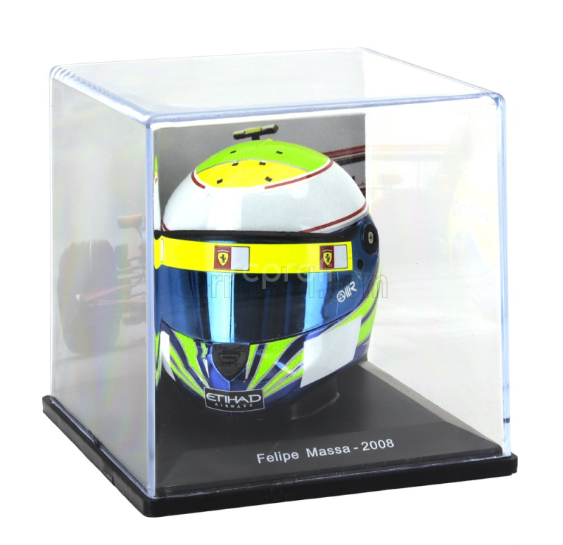 Edicola Helmet F1  Casco Helmet Felipe Massa F2008 Team Ferrari Season 2008 1:5 Světle Zelená Modrá Bílá