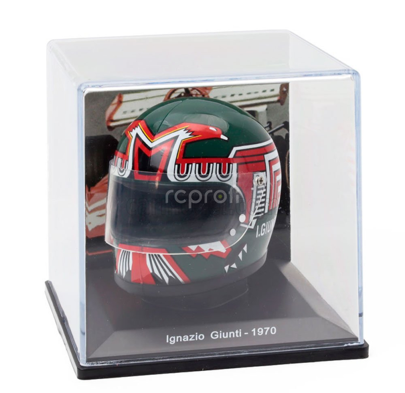 Edicola Helmet F1  Casco Helmet Ignazio Giunti 312b Team Ferrari Season 1970 1:5 Tmavě Zelená Červená Bílá