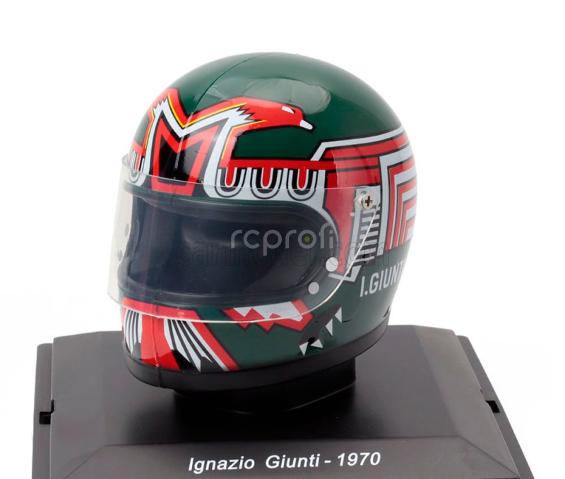 Edicola Helmet F1  Casco Helmet Ignazio Giunti 312b Team Ferrari Season 1970 1:5 Tmavě Zelená Červená Bílá