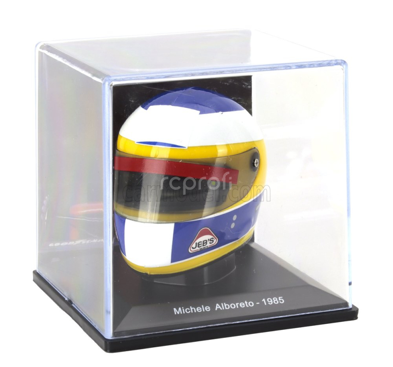 Edicola Helmet F1  Casco Helmet Michele Alboreto 156-85 Team Ferrari Season 1985 1:5 Žlutá Modrá Bílá