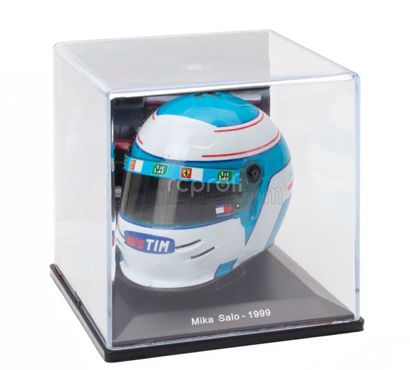 Edicola Helmet F1  Casco Helmet Mika Salo F399 Team Ferrari Season 1999 1:5 Světle Modrá Bílá