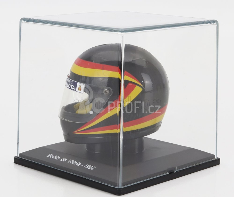Edicola Helmet F1  Casco - March 821 N 19 Season 1982 Emilio De Villota 1:5 Černá Žlutá
