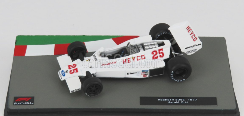 Edicola Hesketh F1  308e Heyco N 25 Season 1977 Herald Ertl 1:43 Bílá