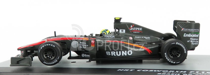 Edicola HRT F1  F110 Cosworth N 21 Brazilian Gp 2010 Bruno Senna 1:43 Grey Met Red