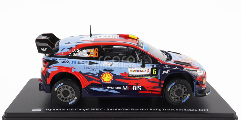 Edicola Hyundai I20 Wrc N 6 Winner Rally Sardinia Italy 2019 Dani Sordo - Carlos Del Bario 1:24 Světle Modrá Červená Černá