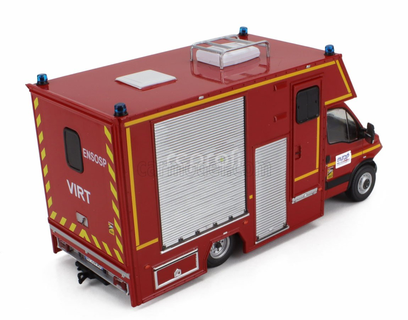 Edicola Iveco fiat Daily Van Vehicule D'intervention Risques Technologiques Fire Engine 2014 1:43 Červená Bílá Stříbrná