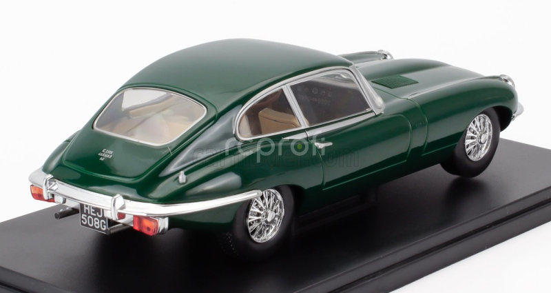 Edicola Jaguar E-type 2-series Coupe 1969 - Con Vetrina - With Showcase 1:24 Zelená