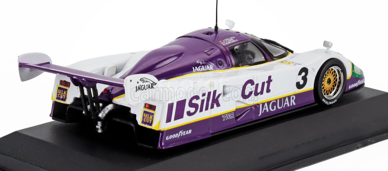 Edicola Jaguar Xjr12 7.0l V12 Team Silk Cut Jaguar T.w.racing N 3 Winner 24h Le Mans 1990 John Nielsen - Price Cobb - Martin Brundle 1:43 Bílá Fialová