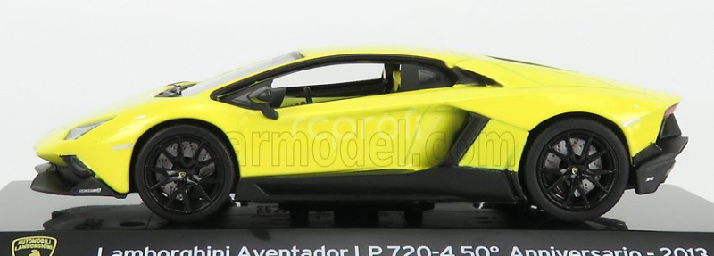 Edicola Lamborghini Aventador Lp720-4 50th Anniversary 2013  - Con Vetrina - With Showcase 1:43 Žlutá