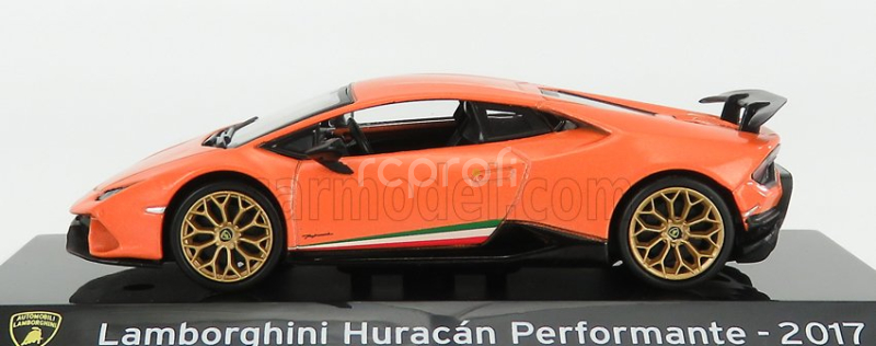 Edicola Lamborghini Huracan Performante 2017 - Con Vetrina - With Showcase 1:43 Orange Met