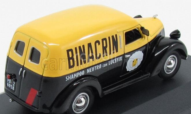 Edicola Lancia Ardea 800 Van 1949 - Binacrin Shampoo Neutro Con Lucefix 1:43 Černá Žlutá