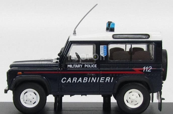 Edicola Land rover Land Defender 90 Military Police 1995 1:43 Modrá Bílá