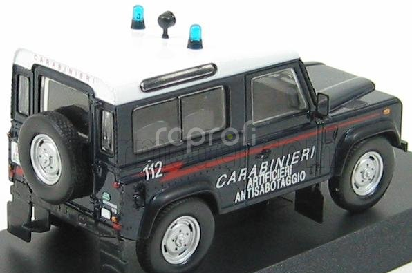 Edicola Land rover Land Defender Carabinieri Artificieri Antisabotaggio 1998 1:43 Modrá Bílá