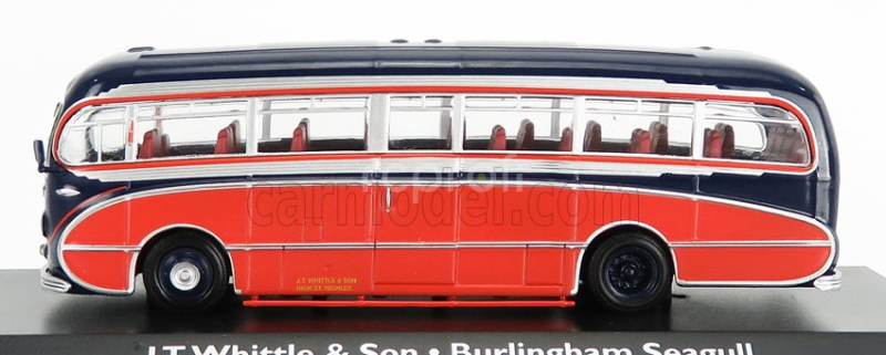 Edicola Leyland Tiger Cub Autobus Burlingham Seagull Coach Jt Whittle & Son 1951 1:72 Červená Černá