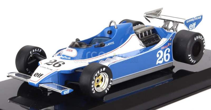 Edicola Ligier F1  Js11 N 26 Season 1979 Jacques Laffite - Con Vetrina - With Showcase 1:24 Světle Modrá Bílá