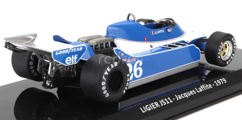 Edicola Ligier F1  Js11 N 26 Season 1979 Jacques Laffite - Con Vetrina - With Showcase 1:24 Světle Modrá Bílá