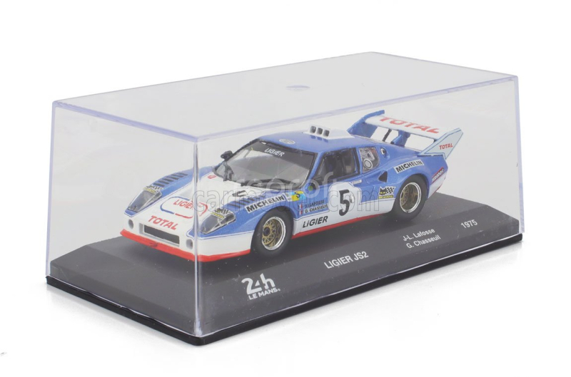 Edicola Ligier Js2 3.0l V8 Team Automobiles Ligier Gitanes N 5 2nd 24h Le Mans 1975 Jean Louis Lafosse - Guy Chasseuil 1:43 Modrá Bílá
