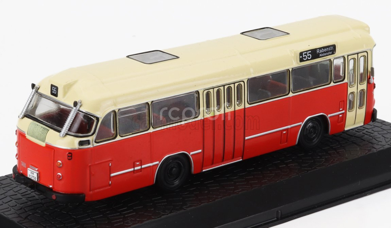 Edicola Magirus Deutz Saturn Ii Autobus 1957 - Damage Display Box 1:72 Červený Krém