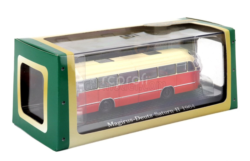 Edicola Magirus Deutz Saturn Ii Autobus 1957 - Damage Display Box 1:72 Červený Krém