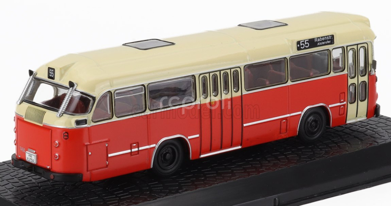Edicola Magirus Deutz Saturn Ii Autobus 1957 - Damage Display Box 1:72 Červený Krém