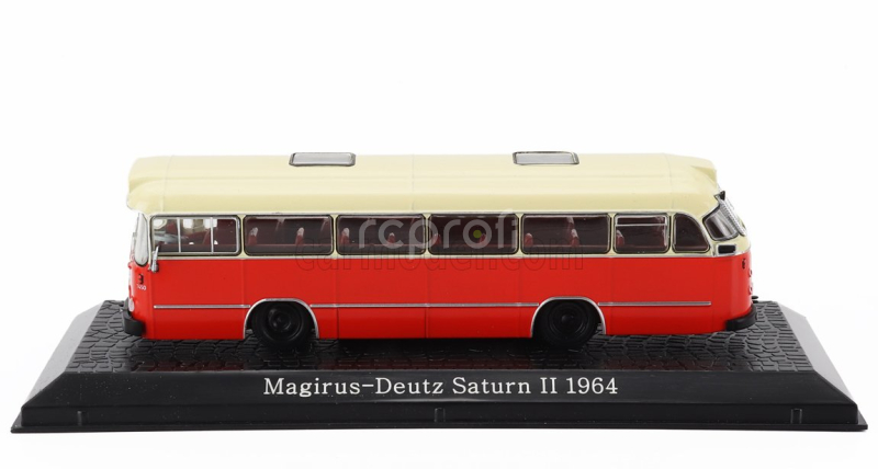 Edicola Magirus Deutz Saturn Ii Autobus 1957 - Damage Display Box 1:72 Červený Krém