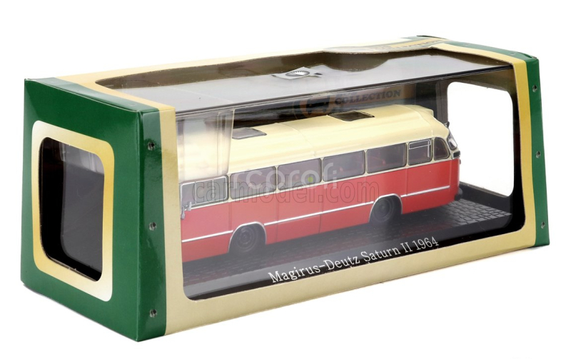 Edicola Magirus Deutz Saturn Ii Autobus 1957 - Damage Display Box 1:72 Červený Krém