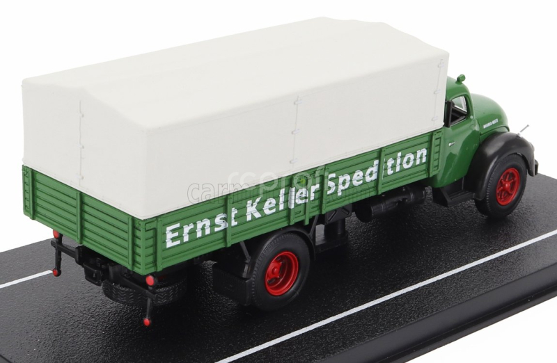 Edicola Magirus Deutz Tlf-16 Mercur Telonato Truck 2-assi 1956 1:87 Zelená Bílá