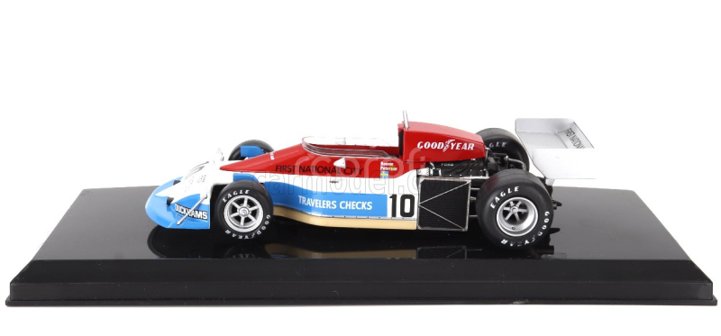 Edicola March F1  761 N 10 Season 1976 Ronnie Peterson - Con Vetrina - With Showcase 1:24 Modrá Bílá Červená