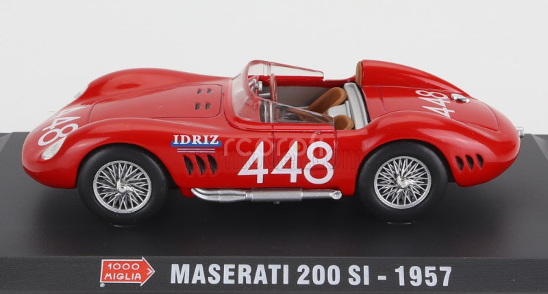 Edicola Maserati 200si Spider N 448 Mille Miglia 1957 1:43 Red