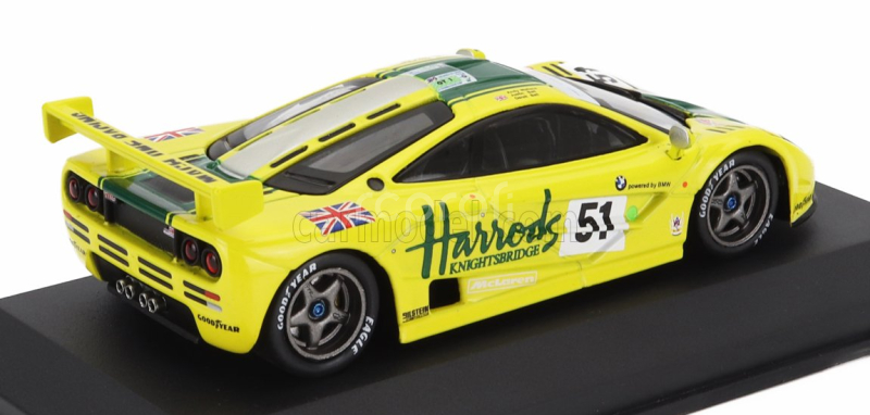 Edicola Mclaren F-1 Gtr Bmw S70 6.1l V12 Team Harrods Mach One Racing N 51 3rd 24h Le Mans 1995 Andy Wallace - Derek Bell - Justin Bell 1:43 Žlutá Zelená