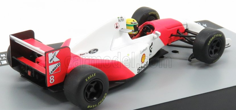 Edicola Mclaren F1  Ford Mp4/8 V8 Team Marlboro N 8 Winner Australian Gp 1993 Ayrton Senna 1:43 Bílá Červená