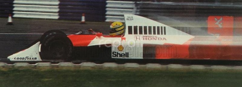 Edicola Mclaren F1  Mp4/5b N 27 Ayrton Senna British Gp 1990 World Champion 1:43 Bílá Červená