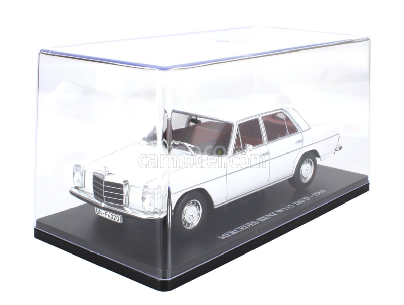 Edicola Mercedes benz 220d (w115) 1968 - Con Vetrina - With Showcase 1:24 Bílá