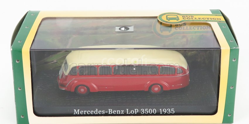 Edicola Mercedes benz Lp3500 Autobus 1935 - Damage Display Box 1:72 Červený Krém