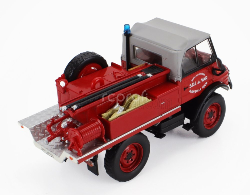 Edicola Mercedes benz Unimog 421 Tanker Truck Sdi Du Var Plan De La Tour Fire Engine 1961 1:43 Červená Šedá