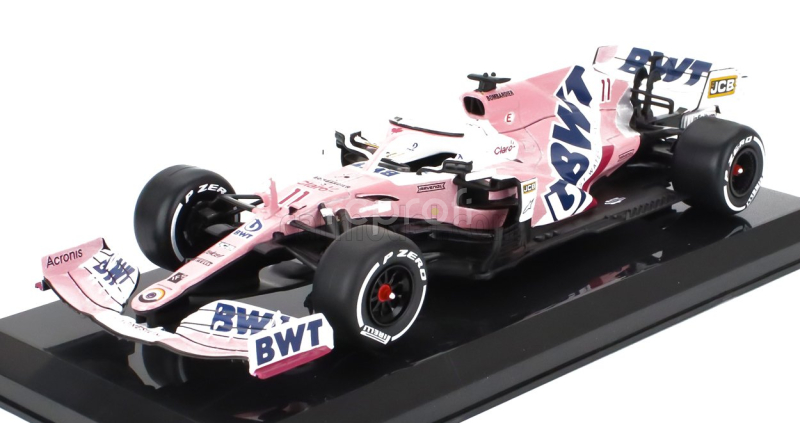 Edicola Mercedes bwt F1  Rp20 Team Sportpesa Racing Point N 11 Season 2020 Sergio Perez - Con Vetrina - With Showcase 1:24 Matt Pink Blue