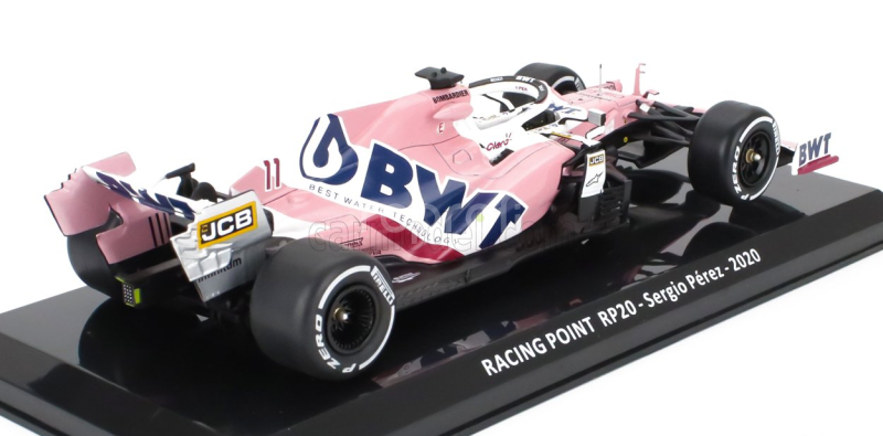 Edicola Mercedes bwt F1  Rp20 Team Sportpesa Racing Point N 11 Season 2020 Sergio Perez - Con Vetrina - With Showcase 1:24 Matt Pink Blue