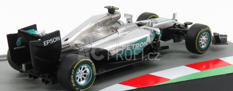 Edicola Mercedes gp F1  W07 Hybrid Amg Petronas N 6 World Champion Season 2016 Nico Rosberg 1:43 Stříbrná Zelená