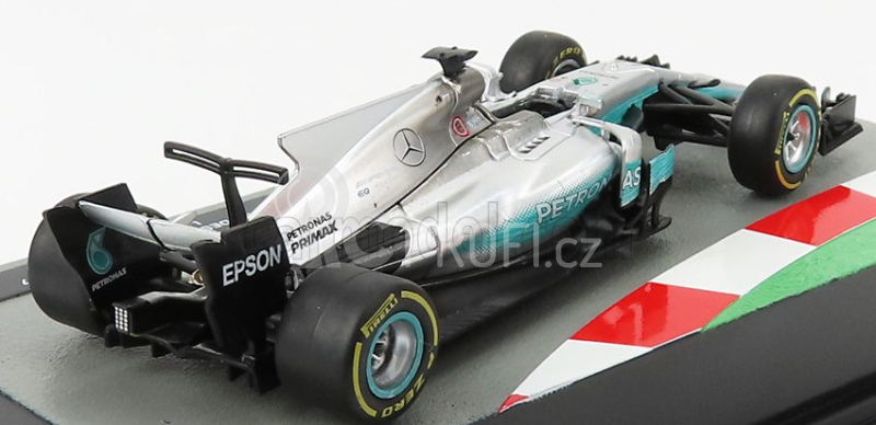 Edicola Mercedes gp F1  W08 Eq Power+ Team Mercedes Amg N 44 World Champion Season 2017 Lewis Hamilton 1:43 Stříbrná Zelená