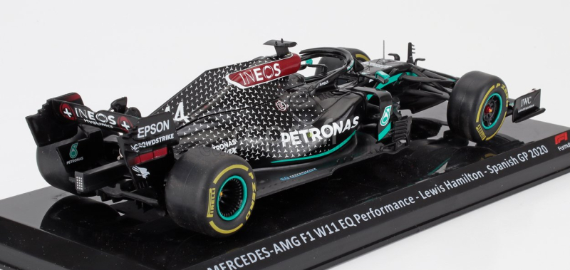 Edicola Mercedes gp F1  W11 Eq Performance Team Amg Petronas Motorsport N 44 World Champion Season 2020 Lewis Hamilton - Blister Box 1:24 Černá Zelená